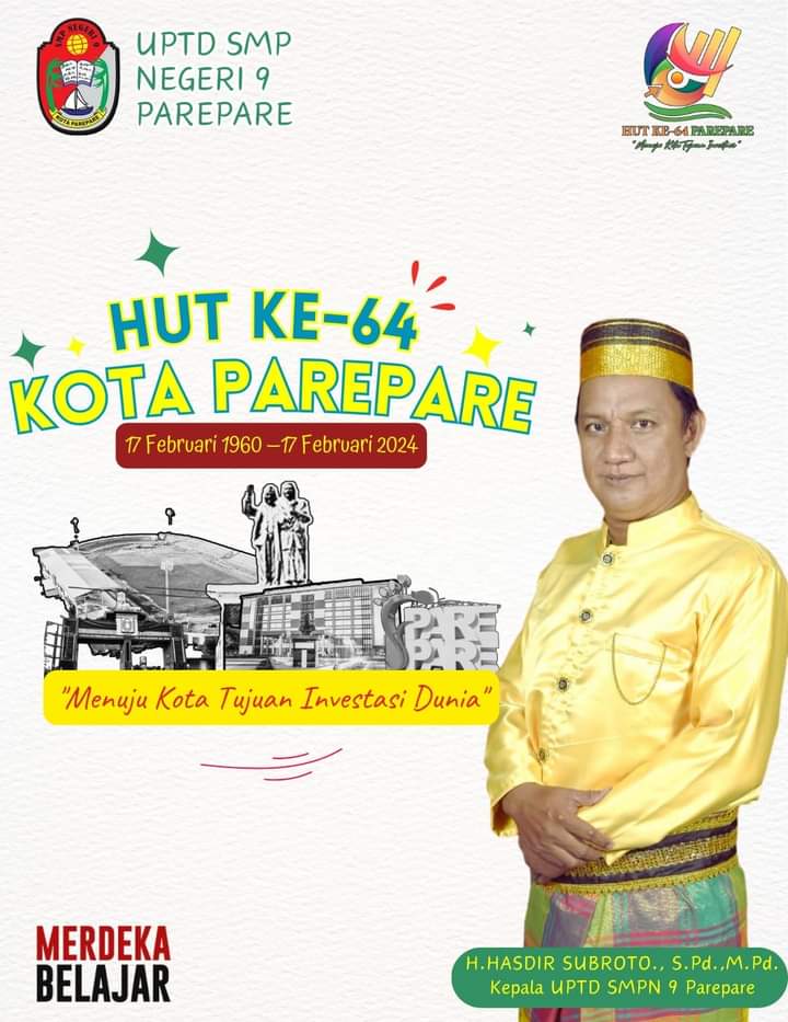 SMPN 9 Ucapkan Selamat HUT ke-64 Parepare, Maju Terus Menuju Kota Investasi 