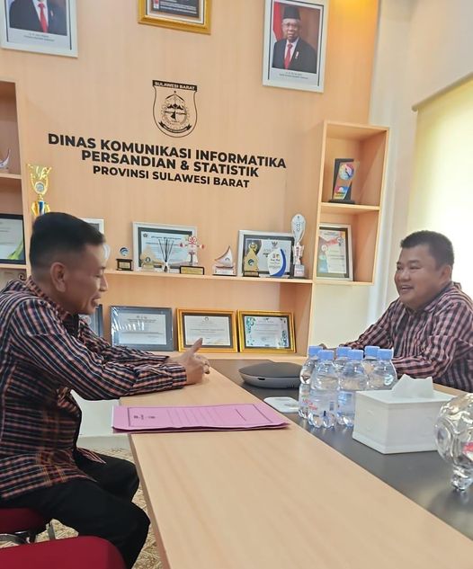 Bertemu Kadis Kominfopers Sulbar, Pj Bupati Polman Ingin Difasilitasi Pemenuhan BTS di Area Blank Spot