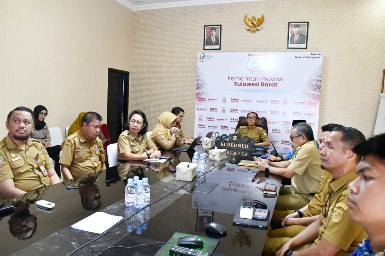 Mendagri Pimpin Langsung Rakor Pengendalian Inflasi Daerah Tahun 2024, Pj Gubernur Sulbar Ikuti Secara Virtual
