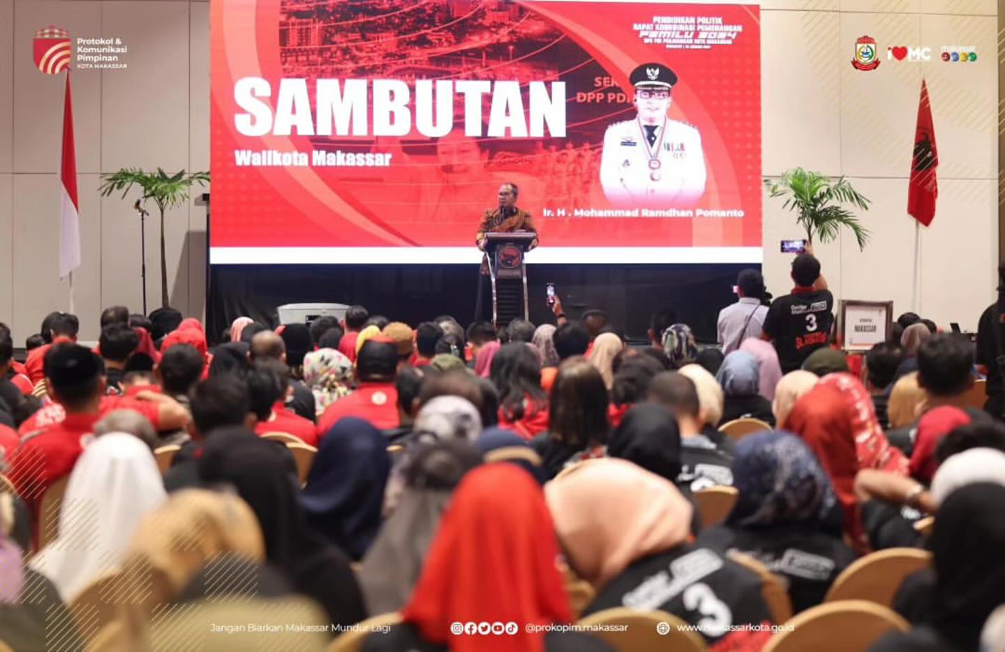 Hadiri Rakor PDIP, Wali Kota Makassar Ajak Sukseskan Pemilu Aman dan Damai