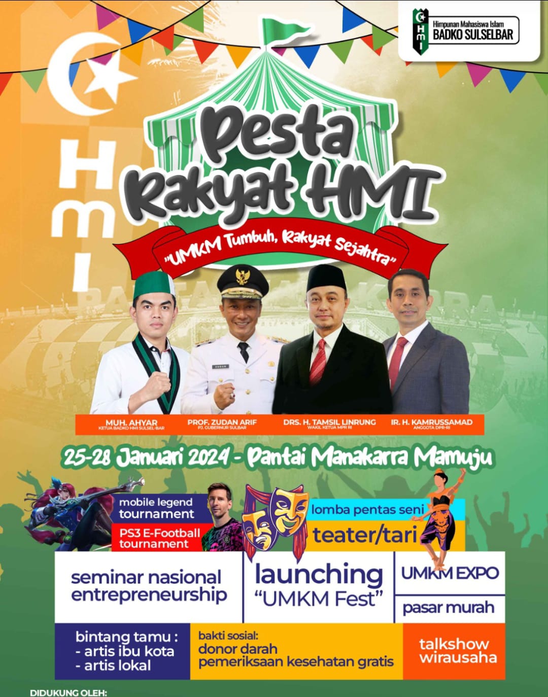 Dorong UMKM Lorong Semakin Meningkat Perekonomiannya, Digelar Pesta Rakyat di Anjungan Manakarra