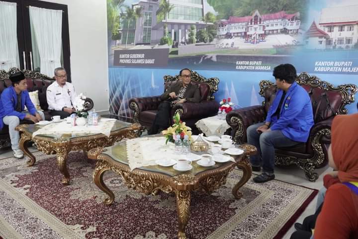 Audiensi dengan Pj Gubernur Sulbar, PMII Cabang Mamuju Sampaikan Isu Penting Kedaerahan