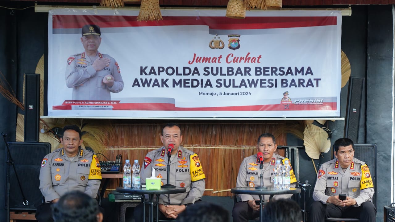 Jumat Curhat, Kapolda Sulbar Sampaikan Harapannya Dalam Menjaga Kamtibmas yang Kondusif