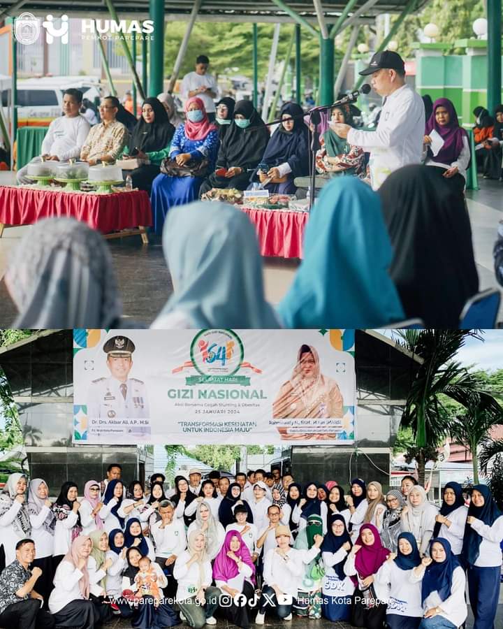 Hari Gizi Nasional, Pemkot Parepare Suarakan Bersama Cegah Stunting dan Obesitas