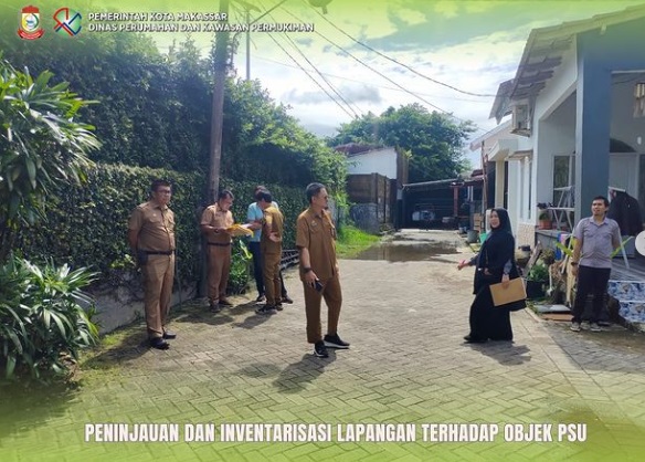 Disperkim Makassar Tinjau dan Inventarisasi Lapangan Terhadap Obyek PSU