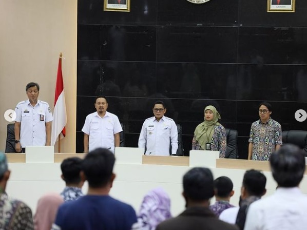 Disperkim Rakor Bersama Tim Pemantauan dan Evaluasi dari Empat Kementerian