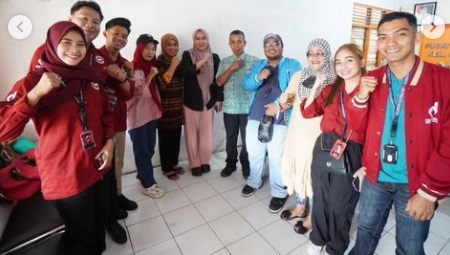 Ketua TP PKK Ujung Tanah Bersama Duta Pemuda Makassar Monitoring Program PKK Milenial