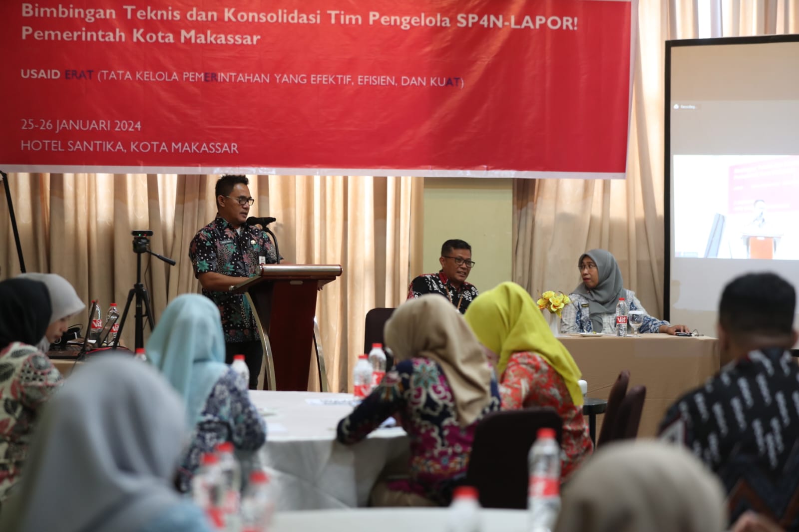 Berkolaborasi Kementerian PANRB-Kemendagri-USAID ERAT, Dinas Kominfo Makassar Perkuat SP4N-LAPOR!