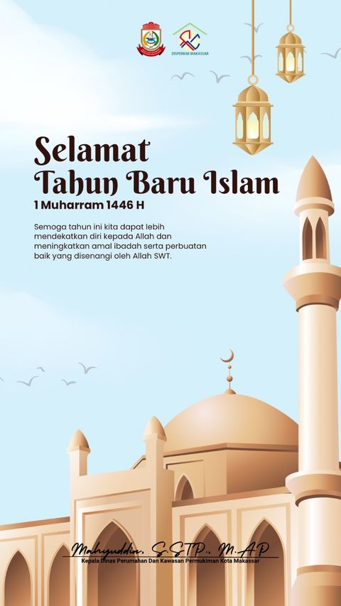 Disperkim Makassar Ucapkan Selamat Tahun Baru Islam 1446 Hijriah