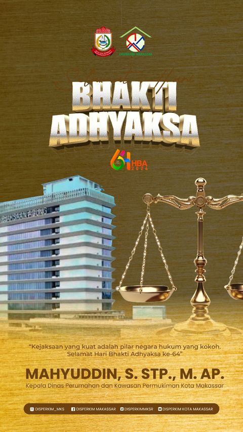 Dinas Perkim Makassar Uacapkan Selamat Hari Bhakti Adhyaksa ke-64