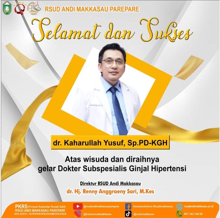 RSUD Andi Makkasau Beri Selamat 2 Dokter Spesialis Kaharullah Yusuf dan Budi Sutiono Selesaikan Pendidikan 
