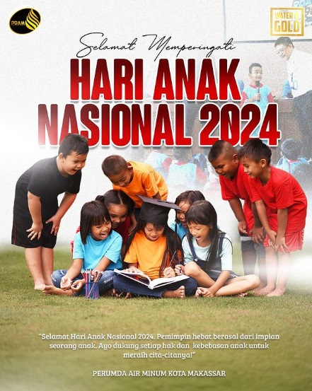 PDAM Makassar Ucapkan Selamat Hari Anak Nasional 2024