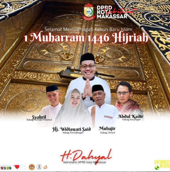 Sekretariat DPRD Makassar Ucapkan Selamat Tahun Baru Islam 1446 Hijriah