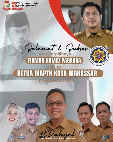 Sekretariat DPRD Makassar Ucapkan Selamat Firman Pagarra Terpilih Menjadi Ketua IKAPTK