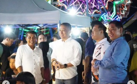 Bersama Kapolsek Paotere, Camat Ujung Tanah Monitoring Pasar Malam Utara Fest