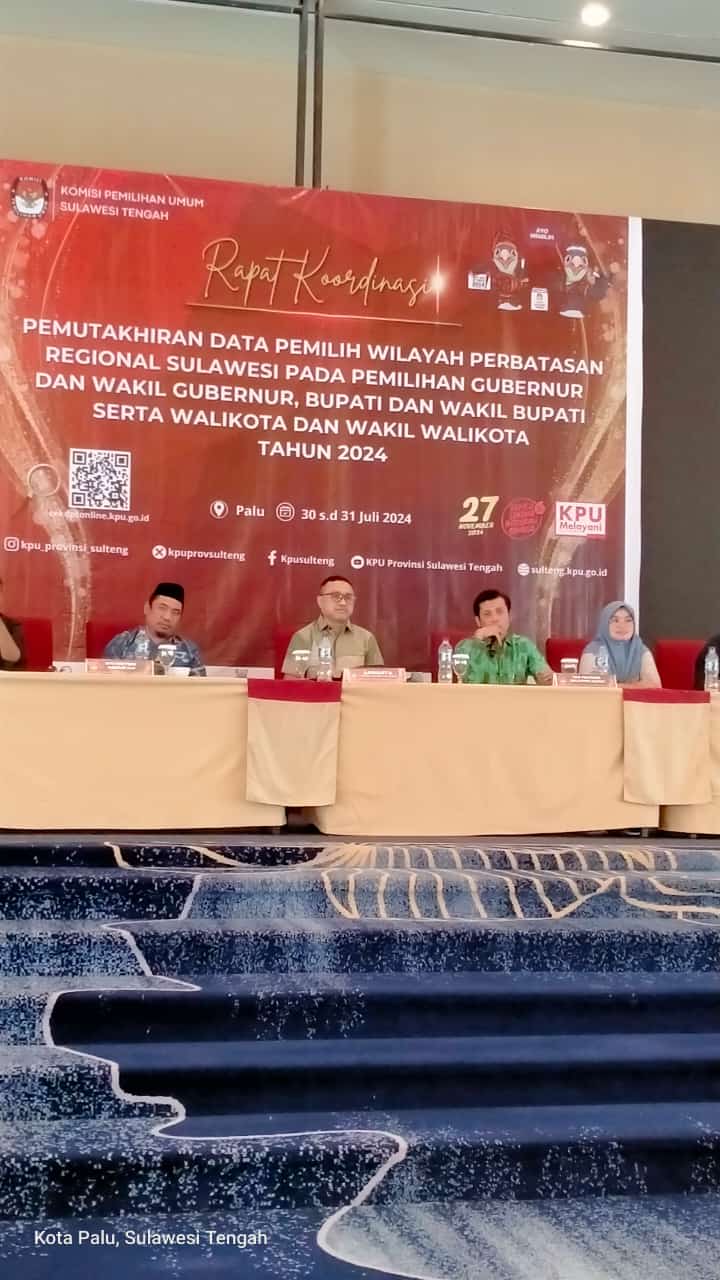KPU Sulbar Hadiri Rakor Pemutakhiran Data Pemilih Wilayah Perbatasan di Palu