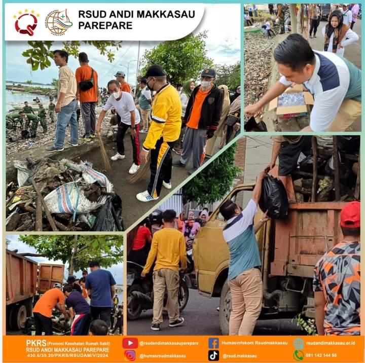 Hari Lingkungan Hidup Sedunia, RSUD Andi Makkasau Turut Kerja Bakti Bersih Pantai