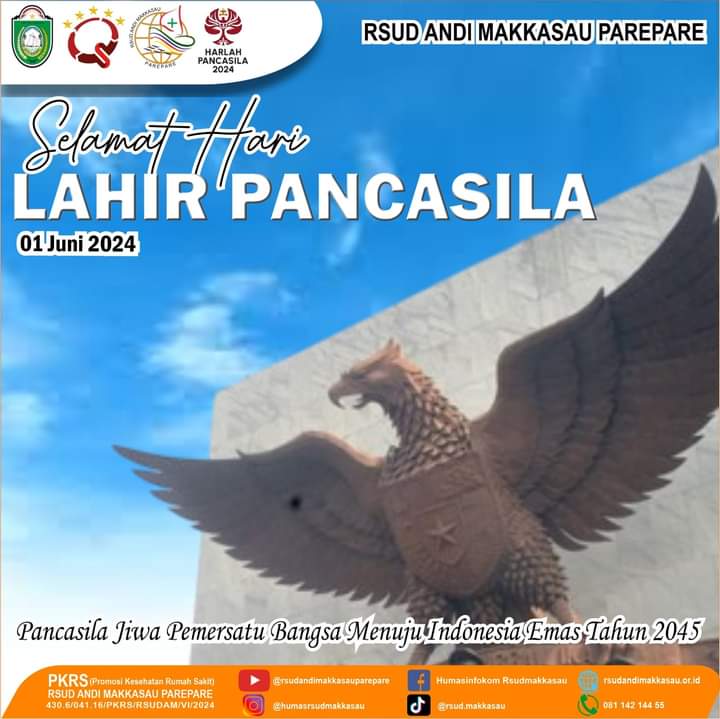 RSUD Andi Makkasau Ucapkan Selamat Hari Lahir Pancasila, Jiwa Pemersatu Bangsa Menuju Indonesia Emas 2045