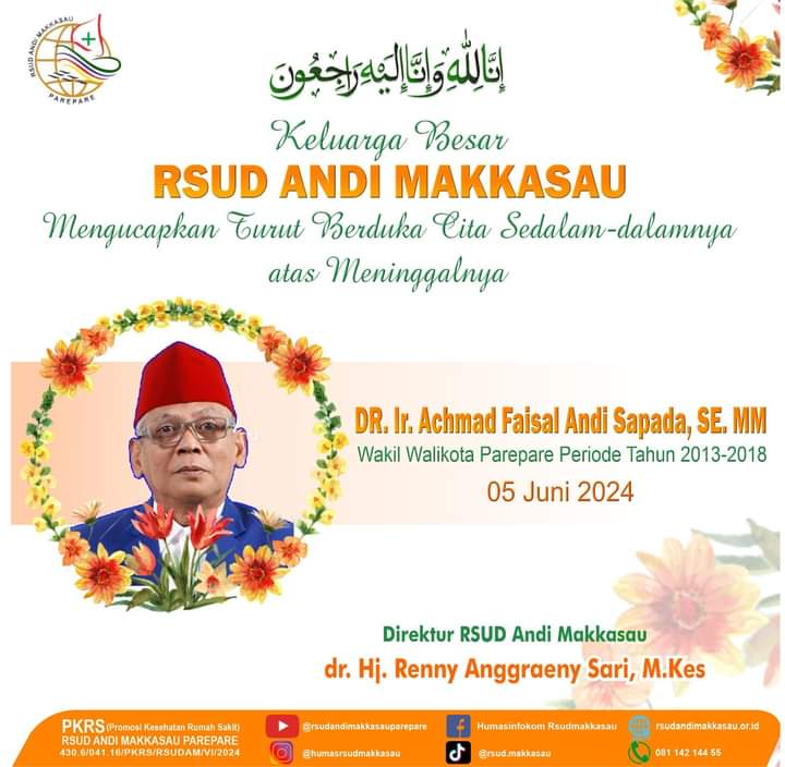 RSUD Andi Makkasau Sampaikan Duka Cita Berpulangnya Wawali pada Masanya Faisal A Sapada