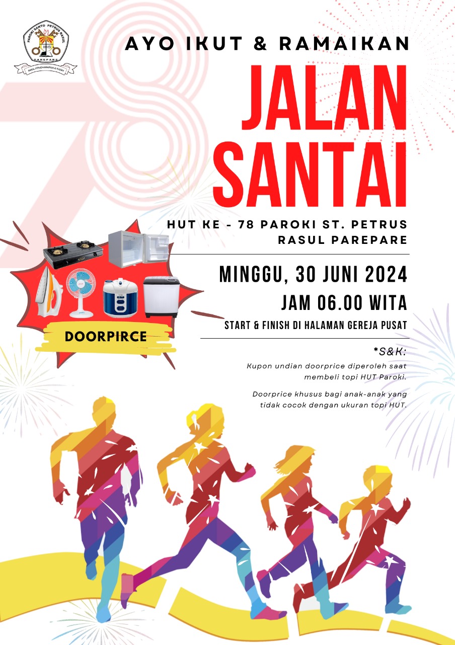 Semarak HUT ke-78, Gereja Katolik Paroki St Petrus Rasul Gelar Jalan Santai dan Bakti Kemanusiaan Donor Darah 