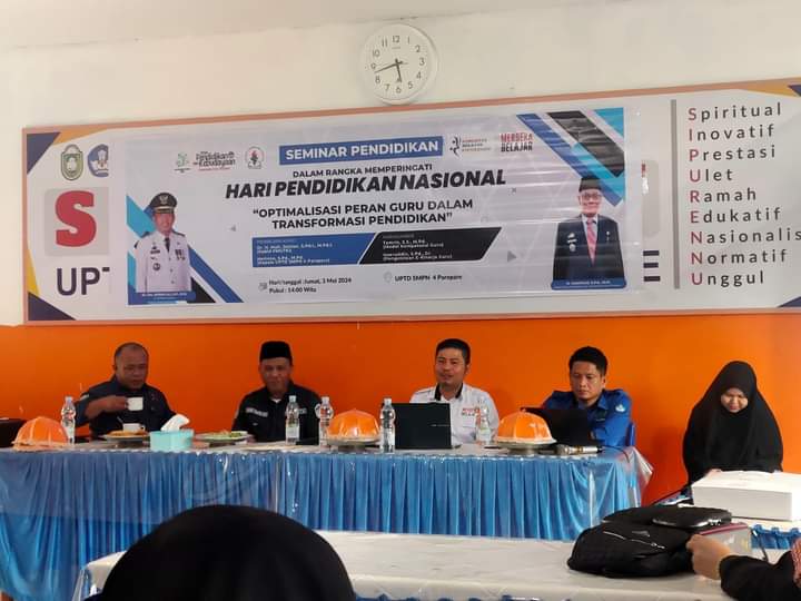 Kepala SMPN 4 Parepare Jadi Pembicara Kunci di Seminar Pendidikan Hardiknas