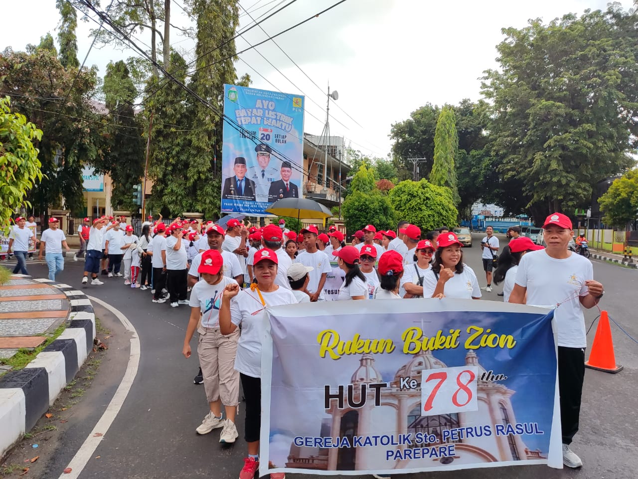 Sukses, Antusias Peserta Ramaikan Jalan Santai dan Donor Darah HUT ke-78 Gereja Katolik Paroki St Petrus Rasul 