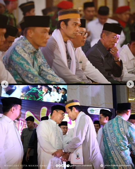 Wali Kota Makassar Dampingi Pj Gubernur Hadiri Milad VII Masjid Kubah 99