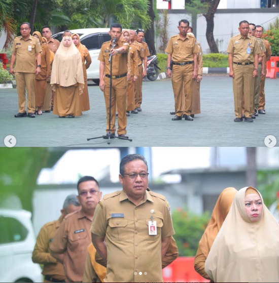 Apel Pagi Sekretariat DPRD Makassar Dipimpin Kabag Humas dan Protokol