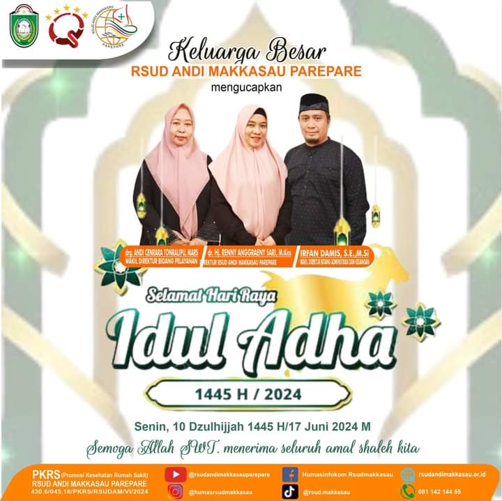 RSUD Andi Makkasau Ucapkan Selamat Hari Raya Idul Adha, Doakan Diterima Amal Ibadah dan Kurban