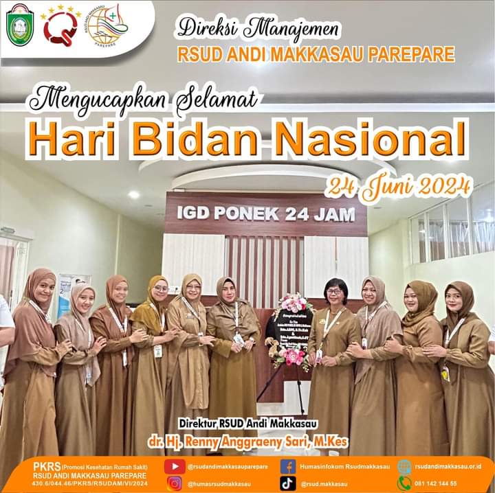 RSUD Andi Makkasau Ucapkan Selamat Hari Bidan Nasional, Terima Kasih Profesionalisme dan Dedikasi Bidan