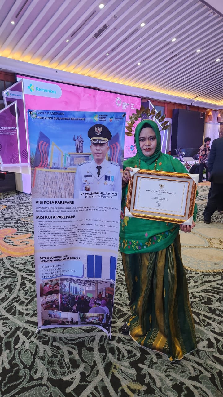 Parepare Terima Sertifikat Bebas Frambusia dari Kementerian Kesehatan 