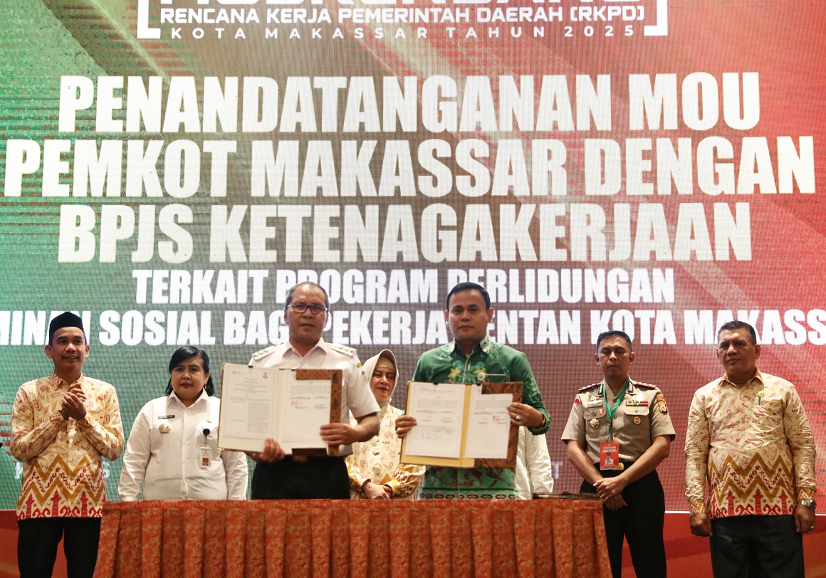 MoU Pemkot-BPJS Ketenagakerjaan, Untuk Berikan Perlindungan Ribuan Pekerja Rentan di Makassar  