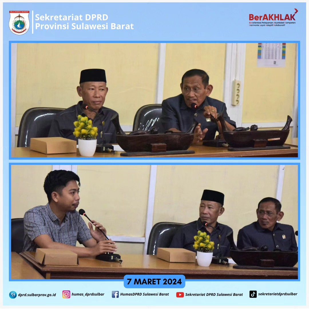 Komisi IV DPRD Sulbar Terima Kunker Komisi IV DPRD Polman, Bahas Pendataan Bantuan Sosial