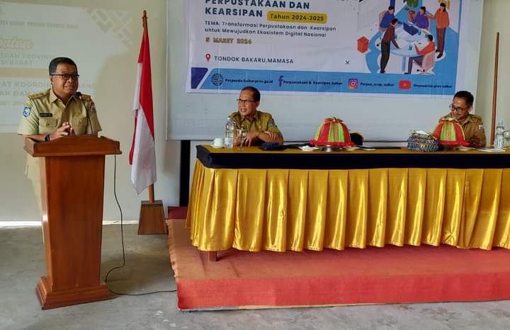 Rakor Perpustakaan di Mamasa, Sekprov Sulbar Harap DPKD Perhatikan Perlindungan dan Pengelolaan Arsip