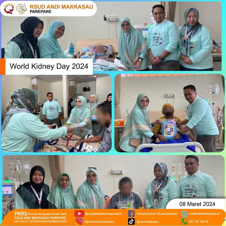 Hari Ginjal Sedunia, RSUD Andi Makkasau Beri Hadiah Kejutan Pasien Hemodialisa