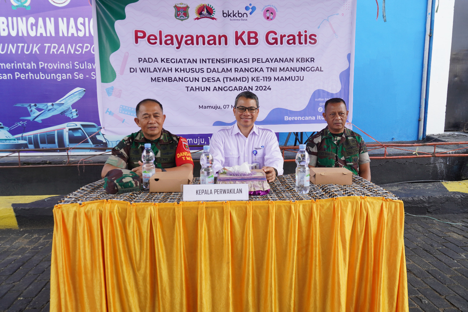 BKKBN Sulbar Bekerja Sama Kodim Mamuju dan Bulog Gelar Sosialisasi Cegah Stunting 