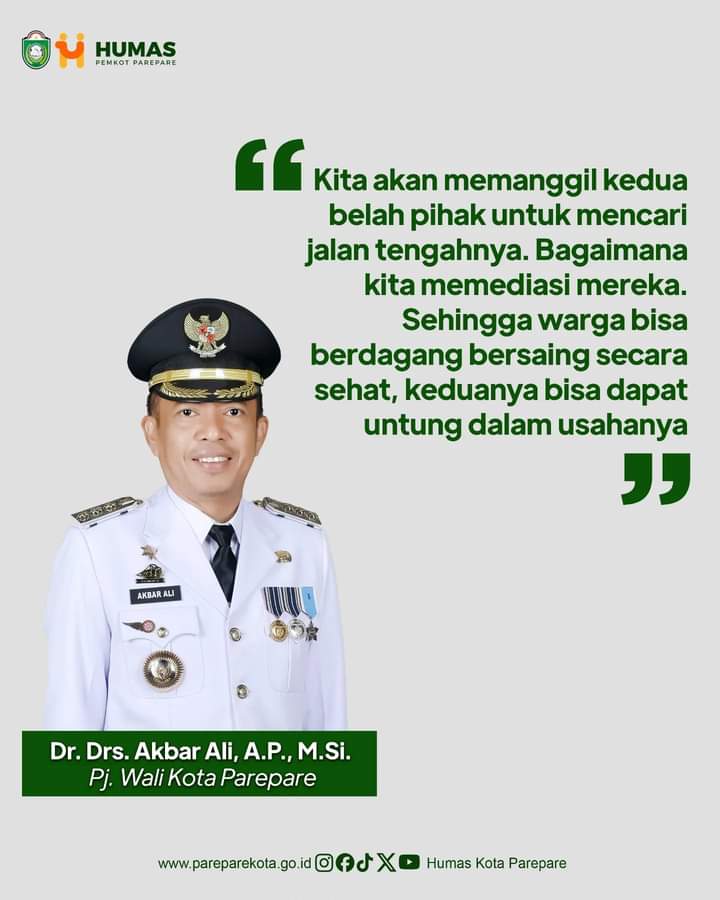 Setop Polemik, Pj Wali Kota Parepare Beri Atensi Pedagang Pasar Sumpang dan Pasar Senggol