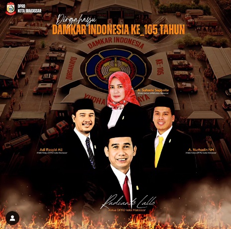 DPRD Makassar Ucapkan Selamat Ulang Tahun ke-105 Damkar Indonesia