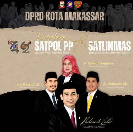 DPRD Makassar Ucapkan Selamat Hari Jadi Satpol PP dan Satlinmas