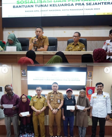 Camat Ujung Tanah Hadiri Sosialisasi dan Pendistribusian ZIS Untuk Keluarga Pra Sejahtera