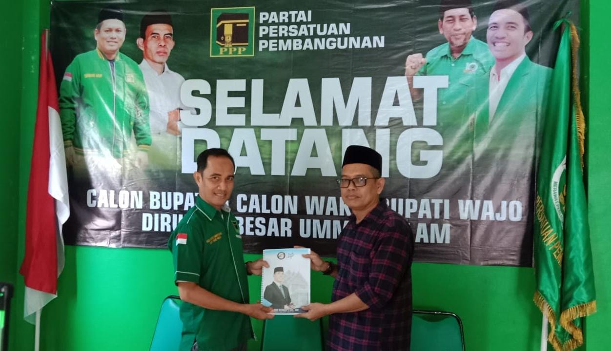 Pilkada Wajo : Andi Rosman Kembalikan Formulir Penjaringan Cakada PPP