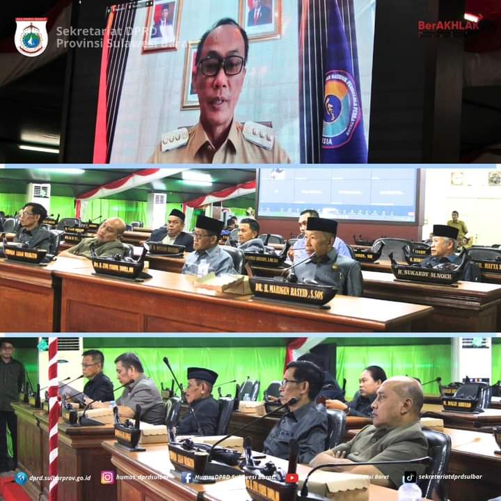 DPRD Sulbar Gelar Paripurna Penyampaian Laporan Akhir Pansus Terhadap Tiga Ranperda