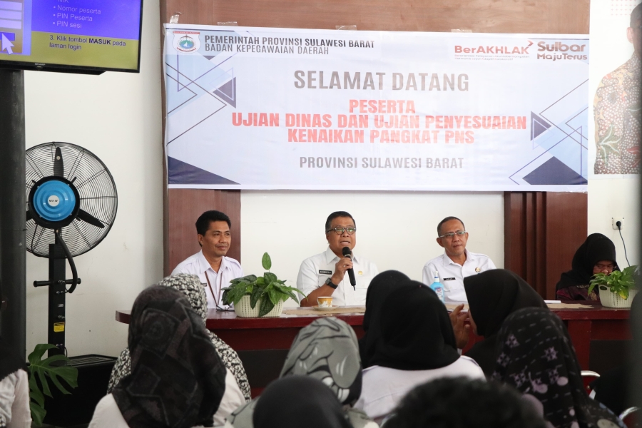 PNS Ikuti Ujian Dinas dan Kenaikan Pangkat, Sekprov Harap Peserta Asal Sulbar Manfaatkan Kesempatan