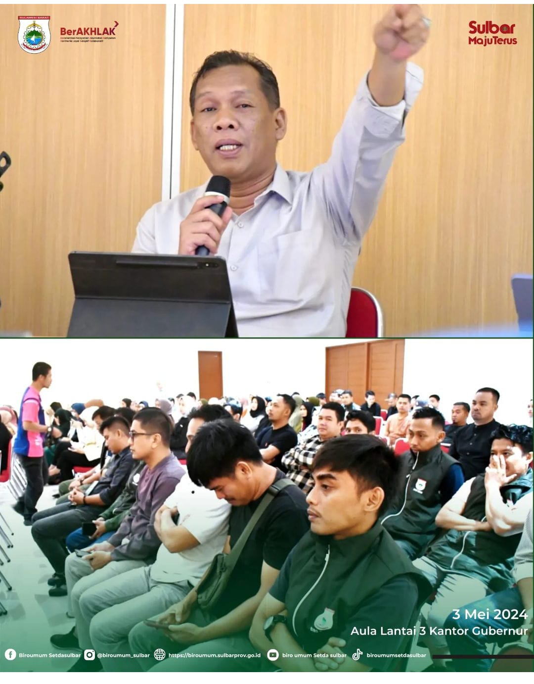 Kepala Biro Umum Pimpin Rapat Evaluasi Kinerja Seluruh Staf