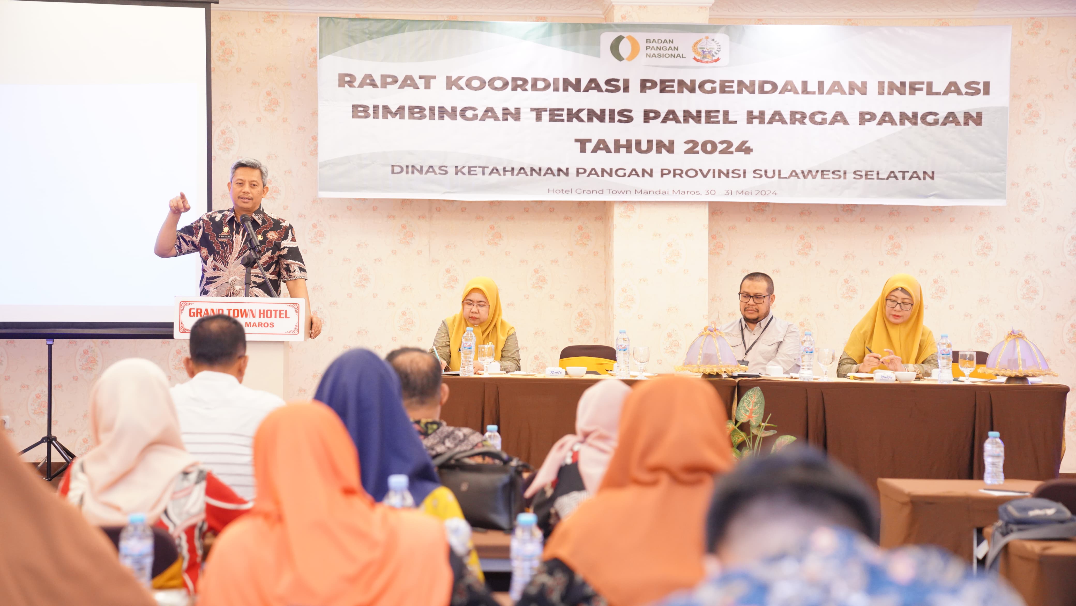 Rakor Pengendalian Inflasi, Pj Sekda Sulsel Paparkan Teknis Panel Harga Pangan