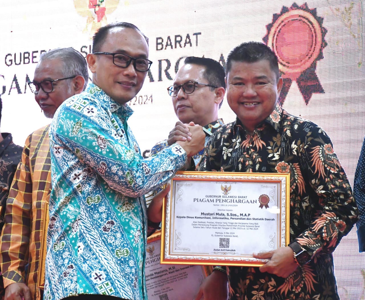 Bekerja Maksimal Selama Setahun, OPD Pemprov Sulbar dapat Penghargaan dari Pj Gubernur