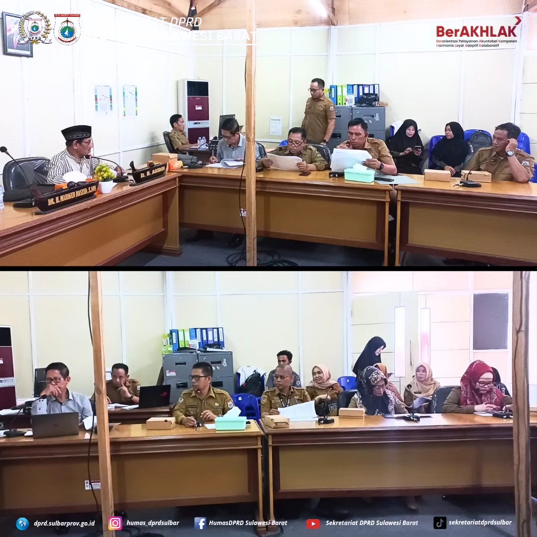 Komisi IV DPRD Sulbar Gelar Raker dalam Rangka Monev Pelaksanaan APBD TA 2024