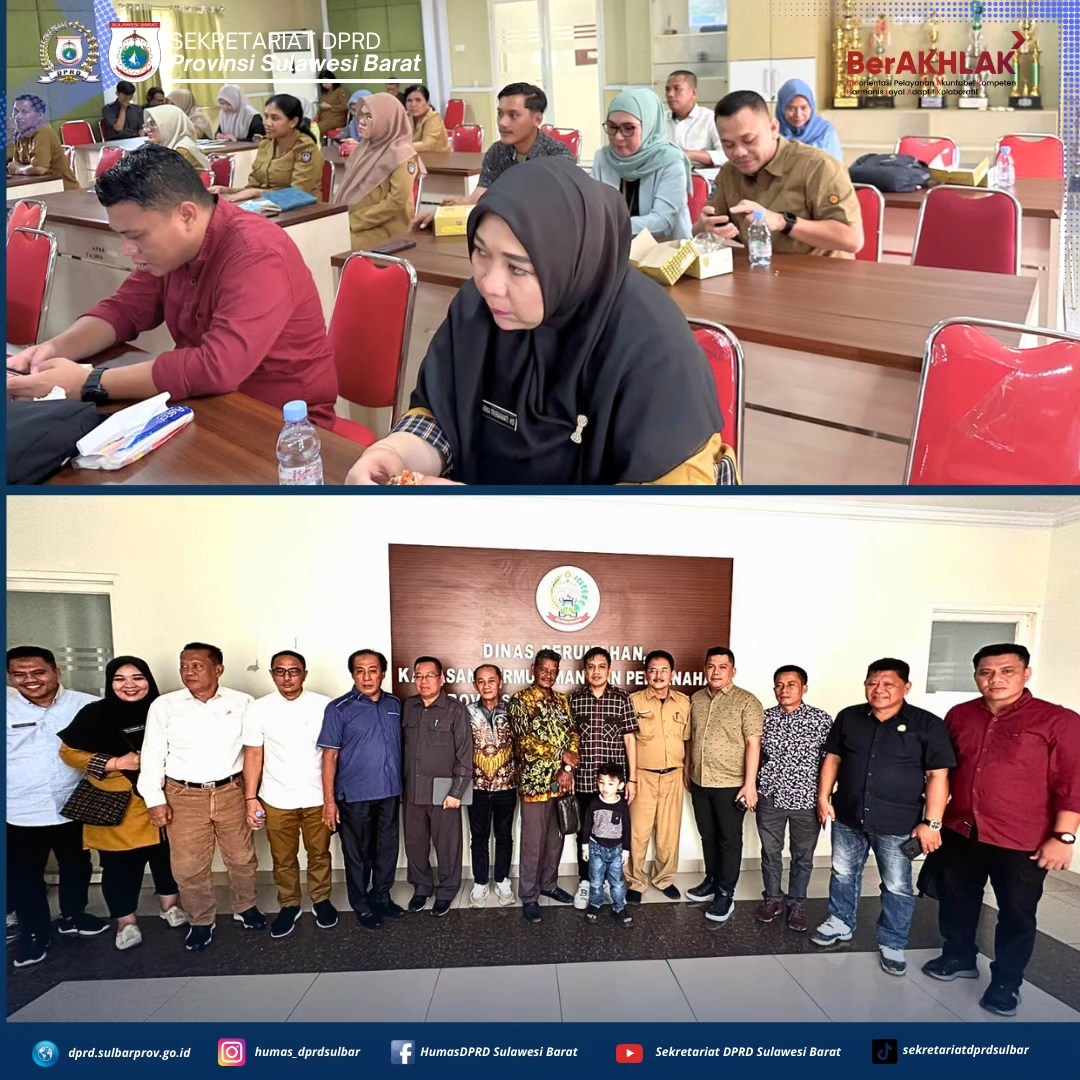 Bersama Komisi III DPRD Sulbar, Taufiq Agus Kunker di Dinas Perkim Sulsel