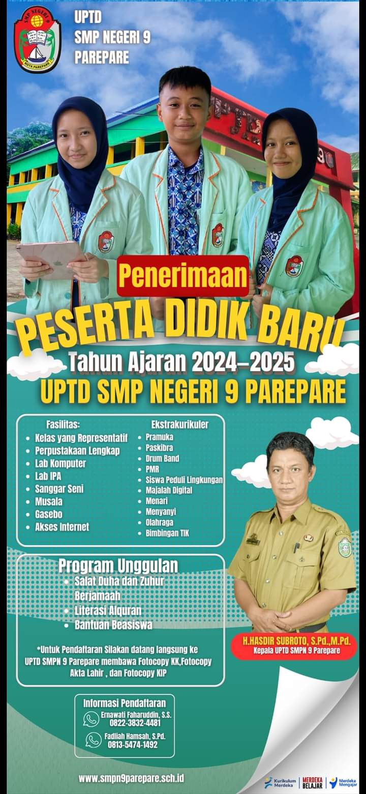 SMPN 9 Parepare Buka PPDB, Sekolah Terdepan dalam Prestasi 