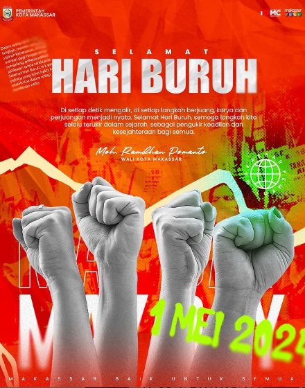 Pemkot Makassar Ucapkan Selamat Hari Buruh